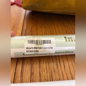 White Frosted Peel & Stick Window Film, 11.8 Inch x 6.5 Feet, Set 2 Rolls NWOT